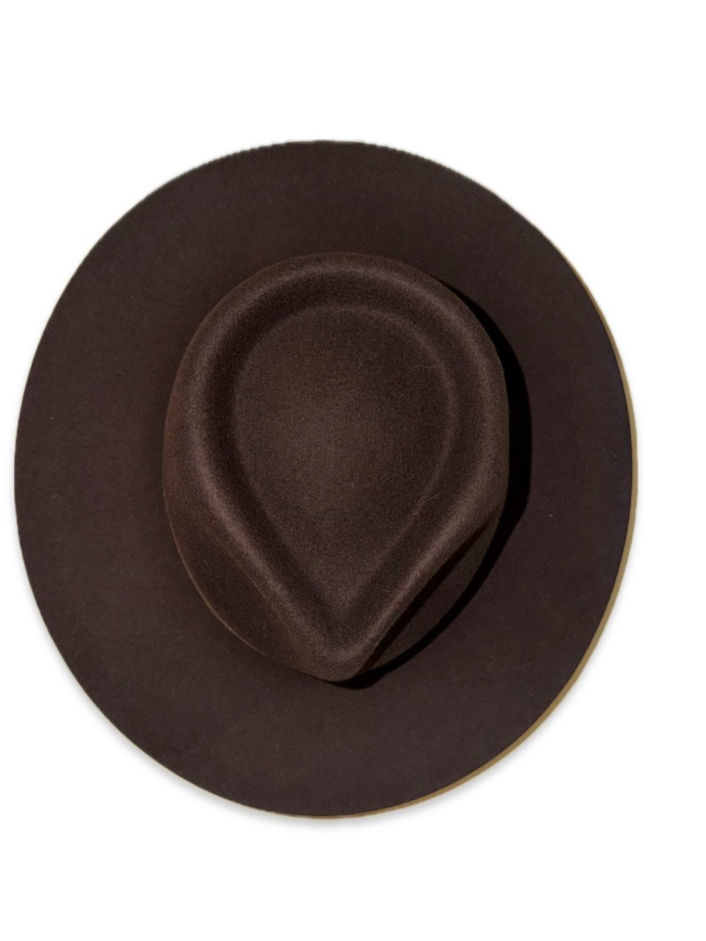 Men's Dark Brown Felt Fedora Hat